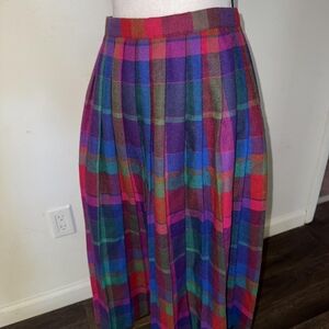 Russ Colorful Plaid A-Line Skirt